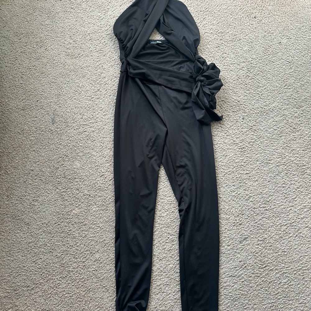 Fashion Nova Black Halter Jumpsuit